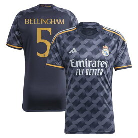 アディダス メンズ ユニフォーム トップス Jude Bellingham Real Madrid adidas 2023/24 Away Replica Player Jersey Navy