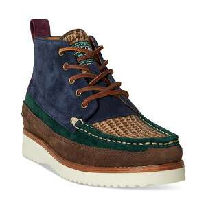 �����t���[���� �����Y �u�[�c �V���[�Y Men's Ranger Suede & Wool Tweed Work Boots Tweed Colorblock