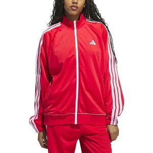 AfB_X fB[X WPbgu] AE^[ Women's Zip-Front Long-Sleeve Logo Track Jacket Pure Ruby