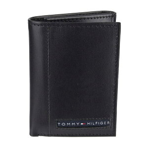 g~[ qtBK[ Y z ANZT[ Mens Genuine Leather Trifold Wallet Black
