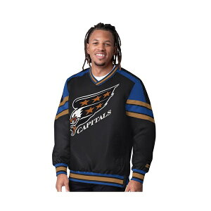 �X�^�[�^�[ �����Y �W���P�b�g���u���]�� �A�E�^�[ Men's Black Washington Capitals Reliever V-Neck Pullover Jacket Black