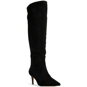 Ah fB[X u[c V[Y Women's Kaylynn Knee High Pointed Toe Boots Black Suede