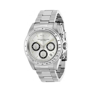 CrN^ Y rv ANZT[ Men's 37167 Speedway Quartz Chronograph Silver Dial Watch Silver