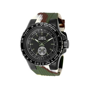 CrN^ Y rv ANZT[ Men's 49320 Aviator Quartz Multifunction Black Dial Watch Green