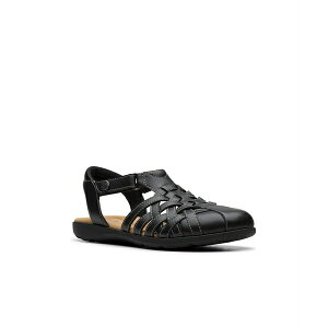 N[NX fB[X T_ V[Y Collection Women's Elizabelle Mia Riptape Flat Sandals Black Leather