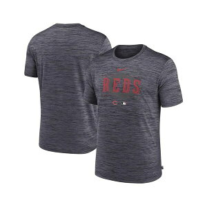 �i�C�L �����Y �V���c �g�b�v�X Men's Heather Charcoal Cincinnati Reds Authentic Collection Velocity Performance Practice T-shirt Heather Charcoal