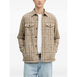 �W���[�v �����Y �W���P�b�g���u���]�� �A�E�^�[ Button-up check-pattern shirt jacket Neutrals