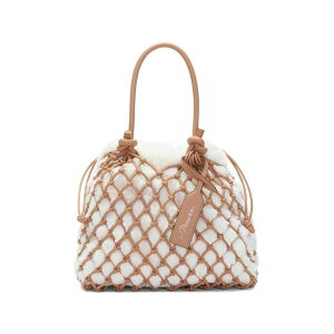 �X���[�����t�B���b�v���� ���f�B�[�X �g�[�g�o�b�O �o�b�O Mini macrame tote bag Brown