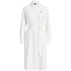 �����t���[���� ���f�B�[�X �����s�[�X �g�b�v�X Cory polo pony-embroidered shirtdress White