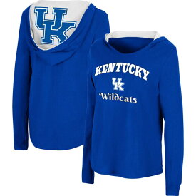 コロシアム レディース Tシャツ トップス Kentucky Wildcats Colosseum Women's Catalina Hoodie Long Sleeve TShirt Royal