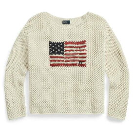 【送料無料】 ラルフローレン レディース ニット&セーター アウター Polo Flag Pullover Ld34 Cream