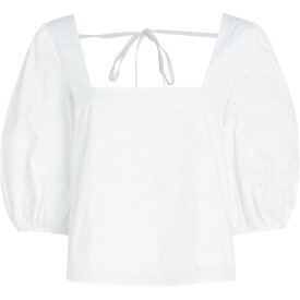 【送料無料】 トミー ヒルフィガー レディース シャツ トップス ORGANIC SHORT SLEEVE BLOUSE Th Optic White