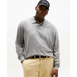 g~[ qtBK[ Y jbg&Z[^[ AE^[ Men's Big and Tall Pima Cotton Cashmere Long Sleeve Polo Sweater Medium Gray Heather