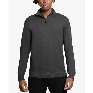 �G�b�N�X���C �����Y �j�b�g&�Z�[�^�[ �A�E�^�[ Men's Quarter Zip Mock Neck Sweater Heather charcoal