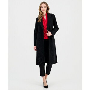 �e�B�[�E�^�n�� ���f�B�[�X �W���P�b�g���u���]�� �A�E�^�[ Women's Double-Breasted Embellished Coat Black