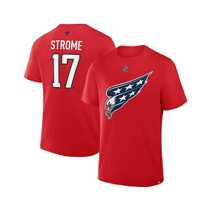 �t�@�i�e�B�N�X �����Y T�V���c �g�b�v�X Men's Dylan Strome Red Washington Capitals Authentic Stack Name Number T-Shirt Red
