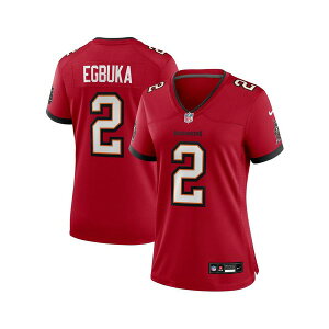 �i�C�L ���f�B�[�X �J�b�g�\�[ �g�b�v�X Women's Emeka Egbuka Red Tampa Bay Buccaneers Team Game Jersey Red