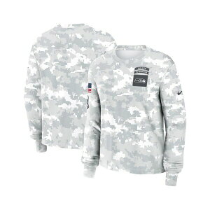 �i�C�L ���f�B�[�X T�V���c �g�b�v�X Women's Arctic Camo Seattle Seahawks 2024 Salute to Service Performance Long Sleeve T-Shirt Arctic Camo