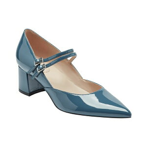 �o���h���[�m ���f�B�[�X �q�[�� �V���[�Y Women's Smith Mary Jane Block Heel Pumps Blue Patent