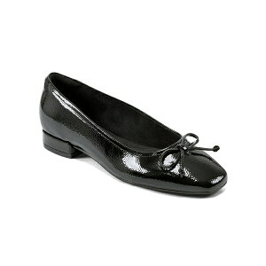 bN|[g fB[X T_ V[Y Women's Sadie Square Toe Slip-On Ballet Dress Flats Black Patent