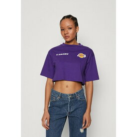 ニューエラ レディース Tシャツ トップス FEMALE NBA TEAM LOGO CROP TEE - Print T-shirt - purple
