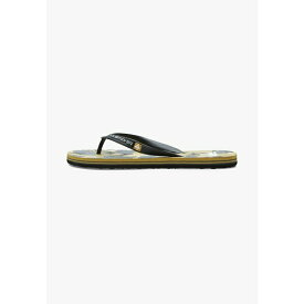 クイックシルバー メンズ サンダル シューズ MOLOKAI ART - T-bar sandals - black grey brown