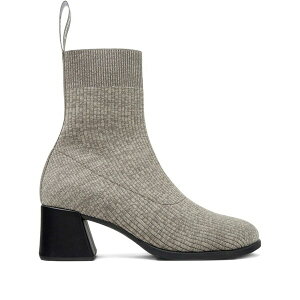 �J���y�[�� ���f�B�[�X �u�[�c �V���[�Y 65mm kora knitted ankle boots Grey