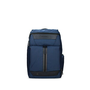 �s�[�N�A�h�� �����Y �o�b�N�p�b�N�E�����b�N�T�b�N �o�b�O Leather-trimmed textured backpack Blue