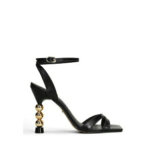 ���[�i�[ ���f�B�[�X �T���_�� �V���[�Y Beaded-heel crossover-strap sandals Black