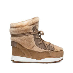 �{�O�i�[ ���f�B�[�X �u�[�c �V���[�Y Fur lace-up snow boots Brown