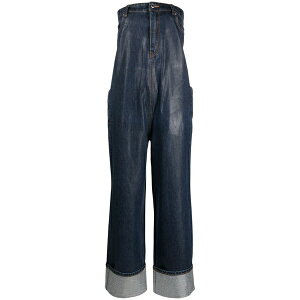 �A���L�T���_�[���� ���f�B�[�X �����s�[�X �g�b�v�X Strapless denim jumpsuit Blue