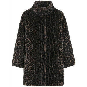 �A�b�p���X ���f�B�[�X �R�[�g �A�E�^�[ Leopard-print faux fur coat Brown