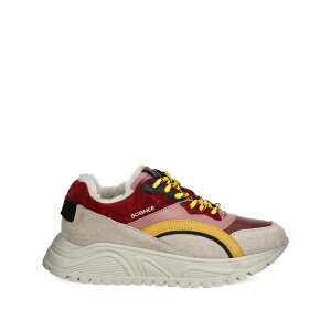 �{�O�i�[ ���f�B�[�X �X�j�[�J�[ �V���[�Y Malaga 21 laced panelled low-top sneakers Red