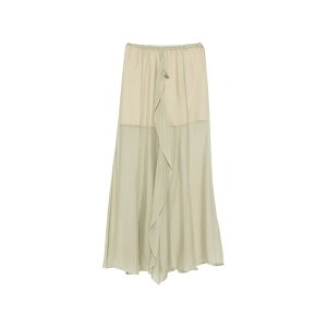 �A���W ���f�B�[�X �X�J�[�g �{�g���X Zip-fastening ruffled midi skirt Green