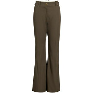 �W�����p�g�D ���f�B�[�X �J�W���A���p���c �{�g���X Gabardine flared trousers Green