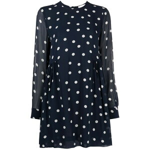 �K�j�[ ���f�B�[�X �����s�[�X �g�b�v�X Polka-dot minidress Blue