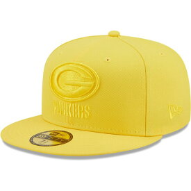 ニューエラ メンズ 帽子 アクセサリー Green Bay Packers New Era Color Pack II 59FIFTY Fitted Hat Gold