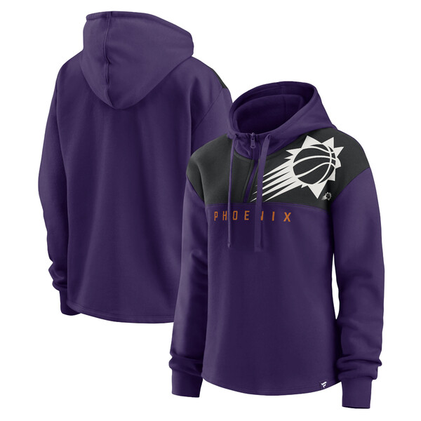 ファナティクス レディース パーカー・スウェットシャツ アウター Phoenix Suns Fanatics Branded Women's Overslide QuarterZip Hoodie Purple Black