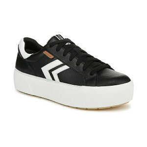 hN^[EV[ fB[X Xj[J[ V[Y Women's Young And Free Lace Up Platform Sneakers Black/White Leather