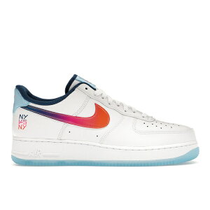 Nike �i�C�L �����Y �X�j�[�J�[ �yNike Air Force 1 Low '07 PRM NY vs. NY�z �T�C�Y US_12.5(30.5cm) White/Court Blue/Hyper Pink/Bright Mandarin/Aquarius Blue