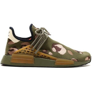 adidas �A�f�B�_�X �����Y �X�j�[�J�[ �yadidas NMD HU Pharrell Animal Print Olive�z �T�C�Y US_10.5(28.5cm) Focus Olive/Dark Brown-Cardboard