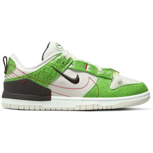 Nike �i�C�L ���f�B�[�X �X�j�[�J�[ �yNike Dunk Low Disrupt 2 Just Do It Snakeskin Green (Women's)�z �T�C�Y US_9.5(26.5cm) White/Green-Red-Black