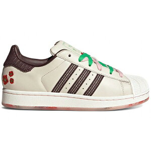 adidas �A�f�B�_�X ���f�B�[�X �X�j�[�J�[ �yadidas Superstar II Sakura Beige (Women's)�z �T�C�Y US_5.5(22.5cm) Beige/Brown/Red