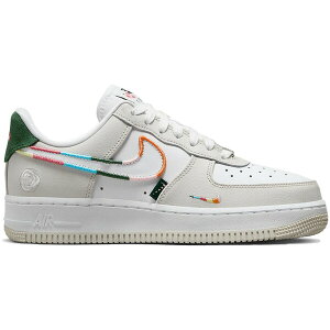 Nike �i�C�L ���f�B�[�X �X�j�[�J�[ �yNike Air Force 1 '07 All Petals United (Women's)�z �T�C�Y US_7(24.0cm) White/White/White/Fir Green/Clay Grey/Bright Orange