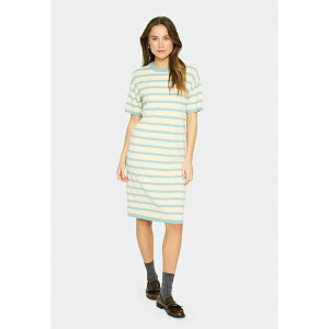 �T���g���y ���f�B�[�X �����s�[�X �g�b�v�X LIKAM STRIPED - Jumper dress - fog blue surf stripe