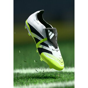 AfB_X Y T_ V[Y PREDATOR LEAGUE - Football boots firm ground - footwear white/core black/lucid lemon