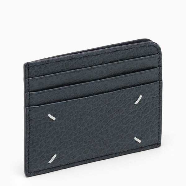 マルタンマルジェラ レディース 財布 アクセサリー Grey Leather Card Holder BLUEのサムネイル