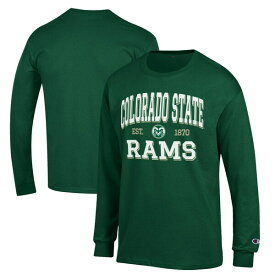 チャンピオン メンズ Tシャツ トップス Colorado State Rams Champion Jersey Est. Date Long Sleeve TShirt Green
