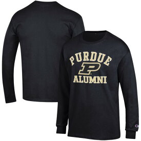 チャンピオン メンズ Tシャツ トップス Purdue Boilermakers Champion Alumni Logo Long Sleeve TShirt Black