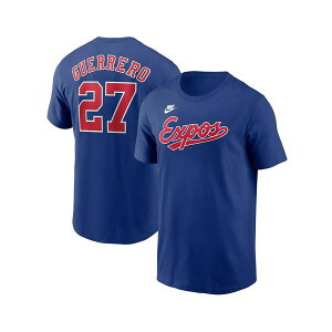 �i�C�L �����Y �V���c �g�b�v�X Men's Vladimir Guerrero Blue Montreal Expos Cooperstown Collection Fuse Name Number T-Shirt Blue